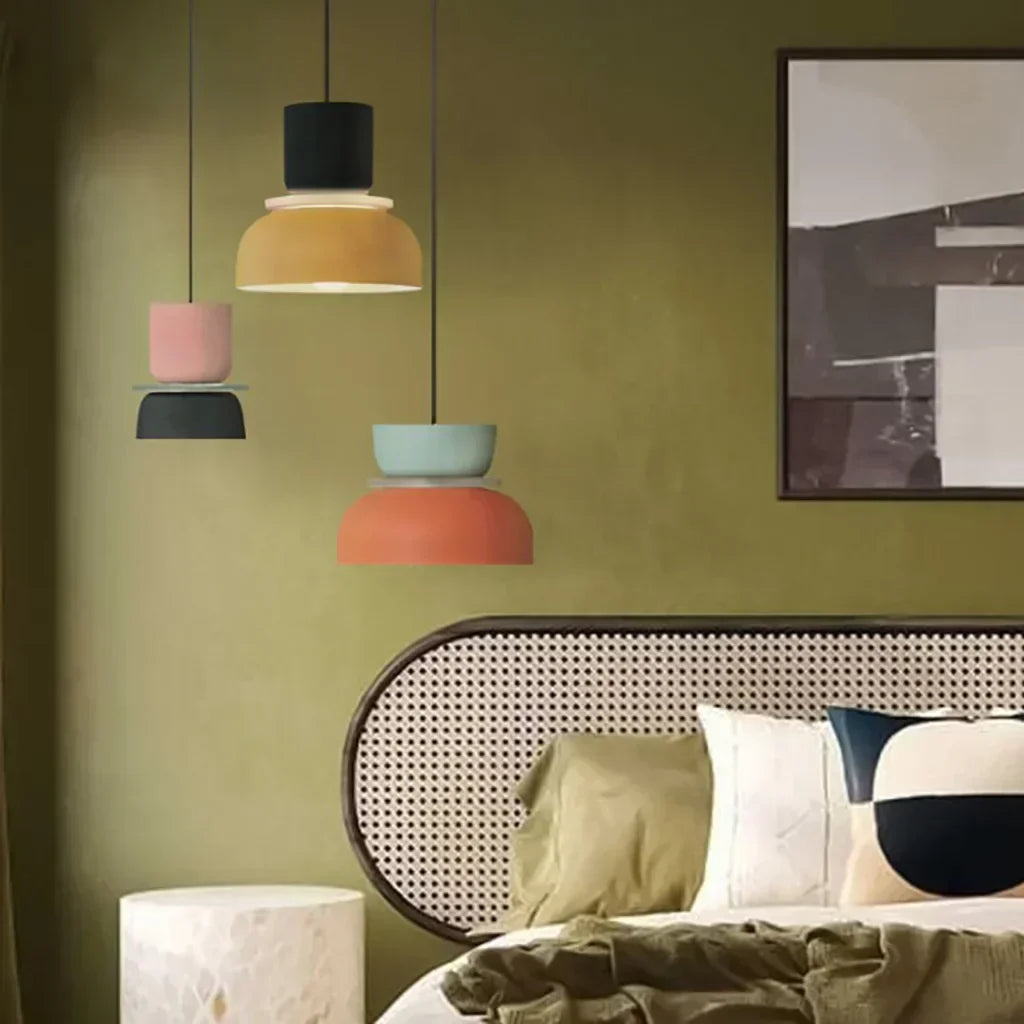 Acrylic Pendant Lamp Nyra Multicolored Lampshade Spherical with E27 Socket Three Lighting Modes - Lamylie