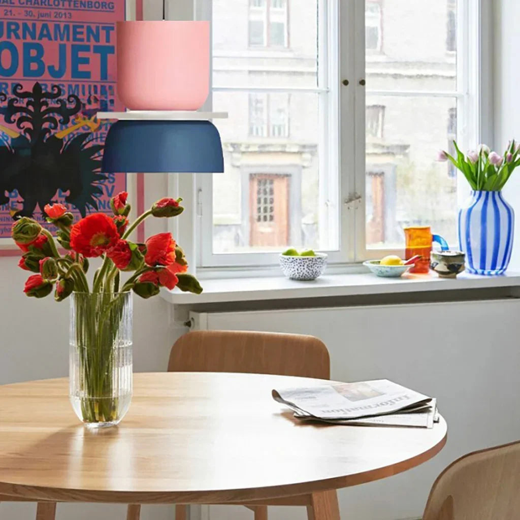 Acrylic Pendant Lamp Nyra Multicolored Lampshade Spherical with E27 Socket Three Lighting Modes - Lamylie