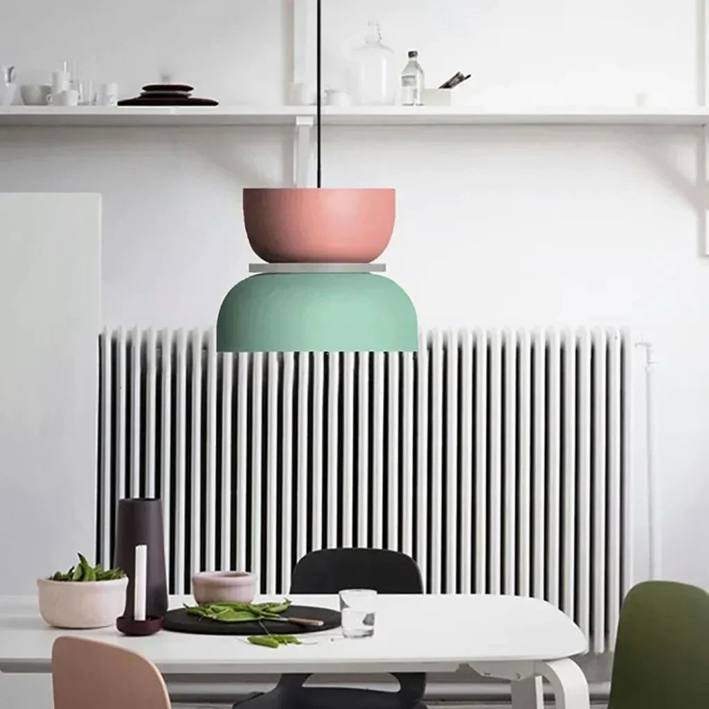 Acrylic Pendant Lamp Nyra Multicolored Lampshade Spherical with E27 Socket Three Lighting Modes - Lamylie