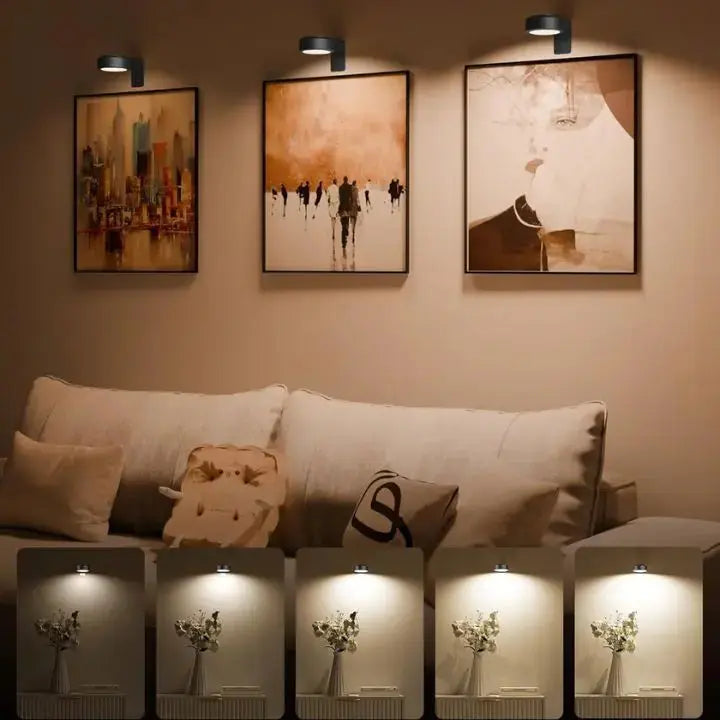 Magnetische LED-Leuchte zur stilvollen Beleuchtung von Kunstwerken – Lamylie