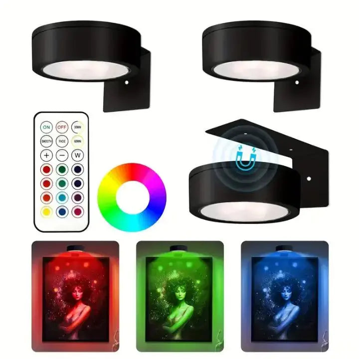 Magnetische LED-Leuchte zur stilvollen Beleuchtung von Kunstwerken – Lamylie