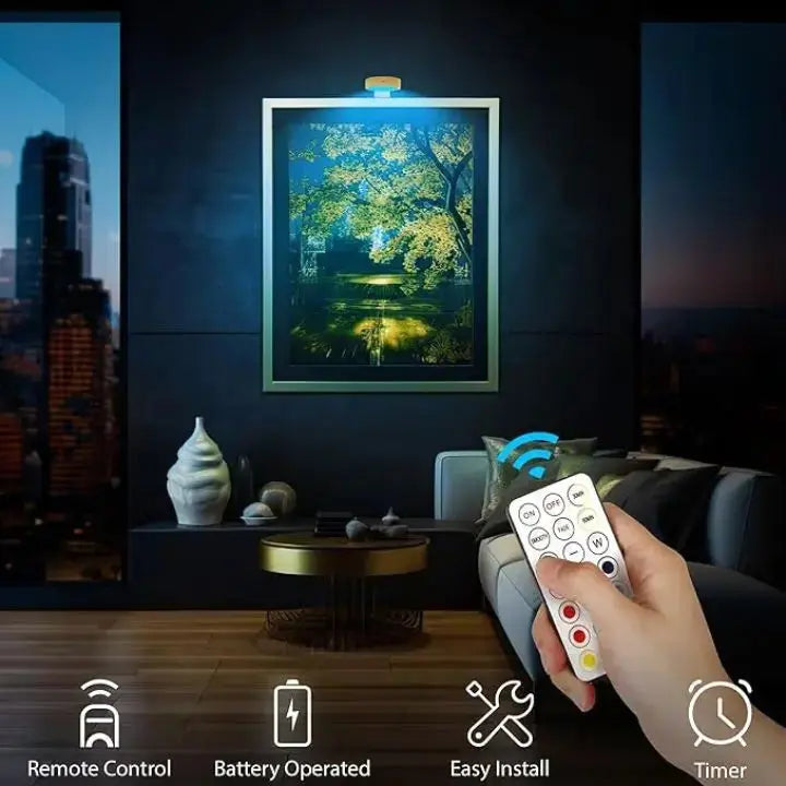 Magnetische LED-Leuchte zur stilvollen Beleuchtung von Kunstwerken – Lamylie