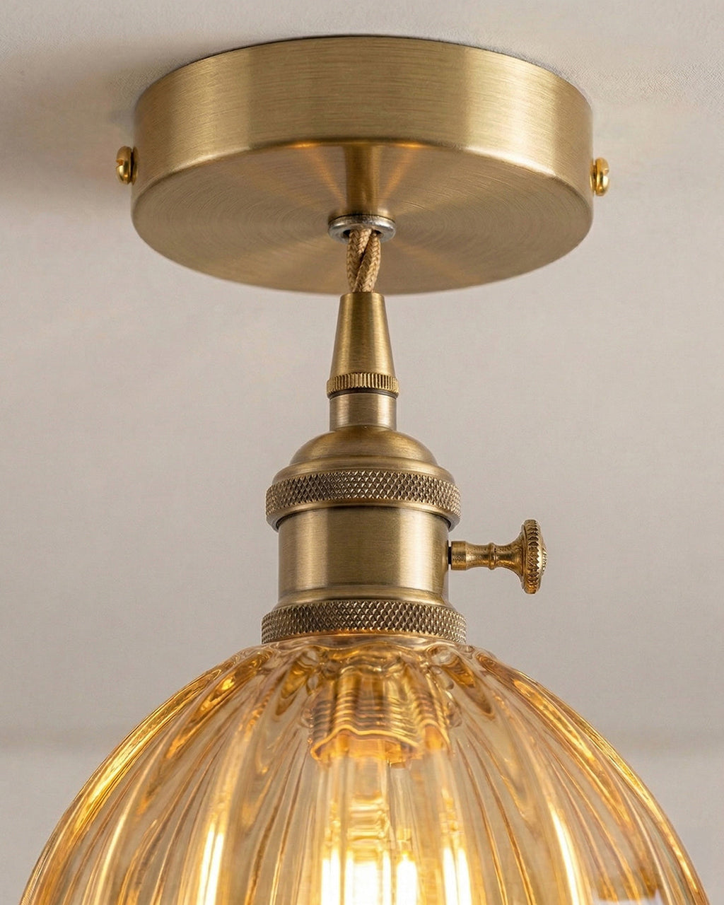 MAREN Pendant Lamp | Japanese Flower-Shaped Glass Lamp with Soft Diffuse Light | Available in Green, Transparent, Amber, and Smoke Gray | Ø12cm x H18cm - Lamylie