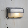 Vintage Outdoor Lamp Brass with Glass Shade - Wall Lighting for Terrace & Garden - Lamylie