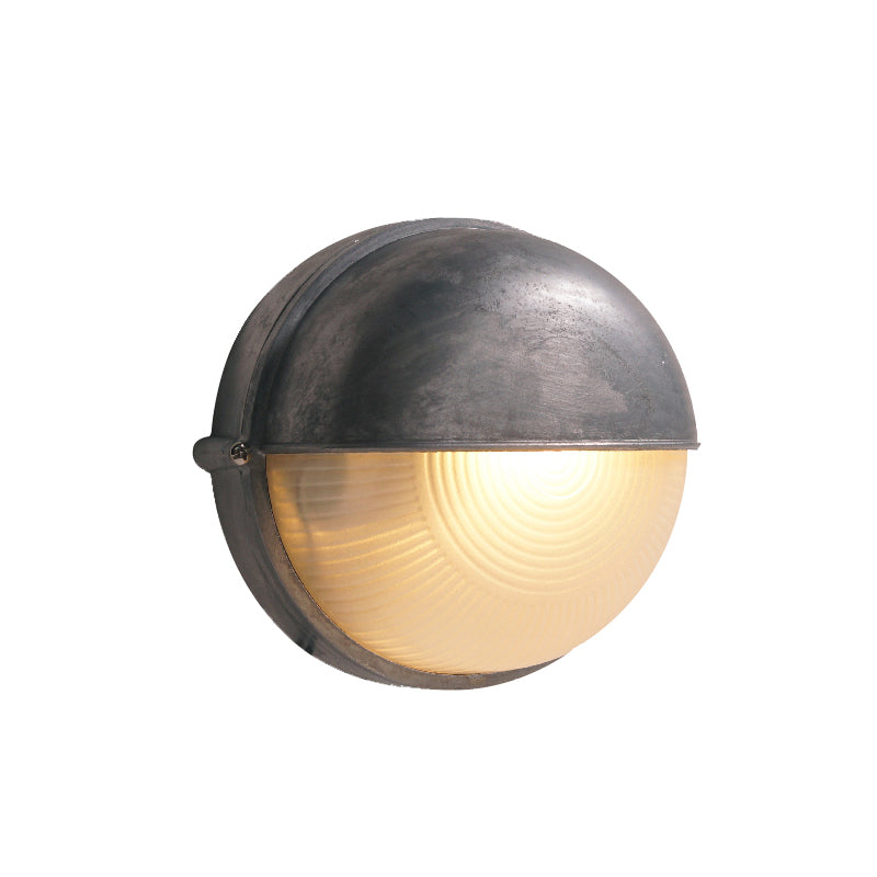 Vintage Outdoor Lamp Brass with Glass Shade - Wall Lighting for Terrace & Garden - Lamylie