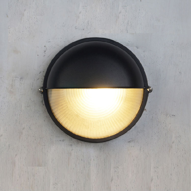 Vintage Outdoor Lamp Brass with Glass Shade - Wall Lighting for Terrace & Garden - Lamylie