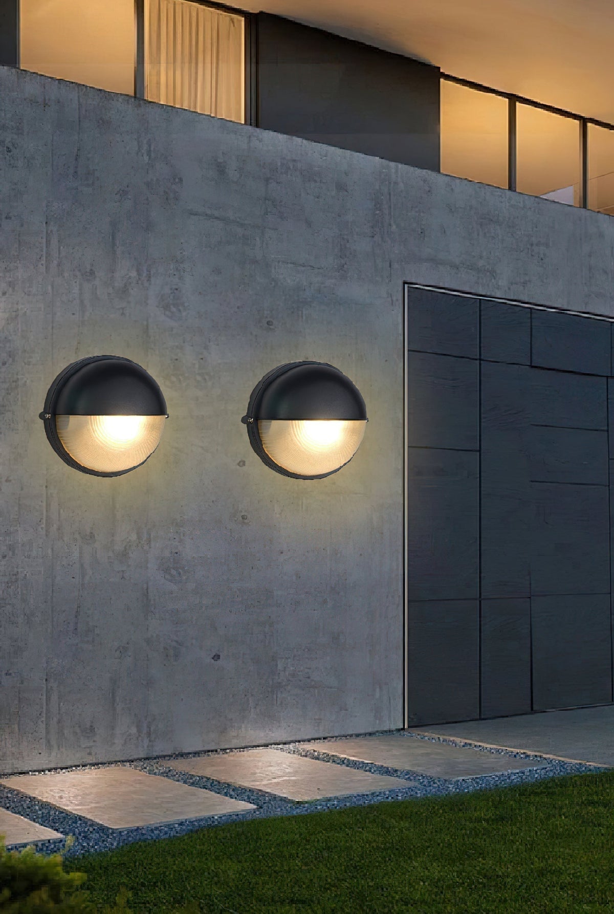 Vintage Outdoor Lamp Brass with Glass Shade - Wall Lighting for Terrace & Garden - Lamylie