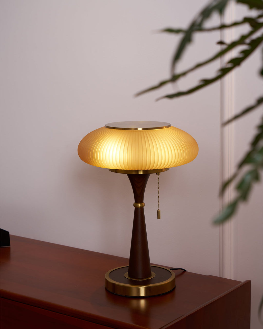 Lampa stołowa z kloszem w kształcie grzybka | oświetlenie w stylu vintage na biurka i szafki nocne – Lamylie