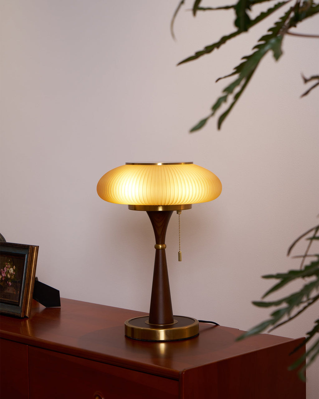 Lampa stołowa z kloszem w kształcie grzybka | oświetlenie w stylu vintage na biurka i szafki nocne – Lamylie