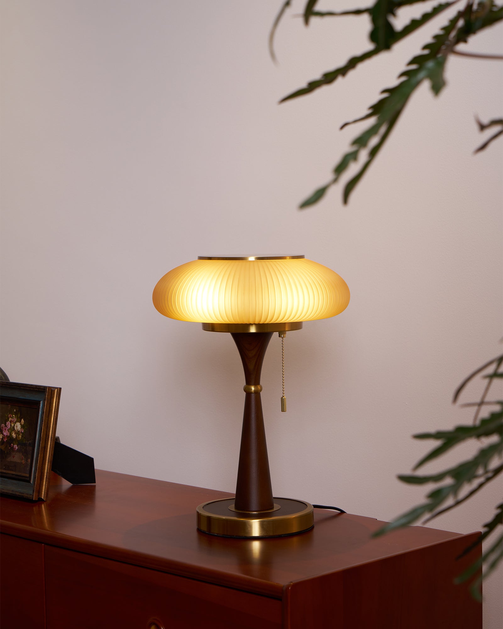 Lampa stołowa z kloszem w kształcie grzybka | oświetlenie w stylu vintage na biurka i szafki nocne – Lamylie