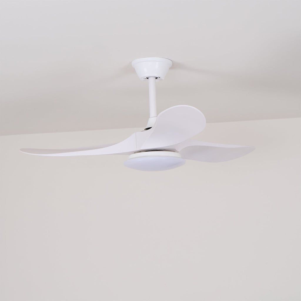 Takvifte med LED-belysning – moderne design med trestruktur og 6 hastigheter – Lamylie