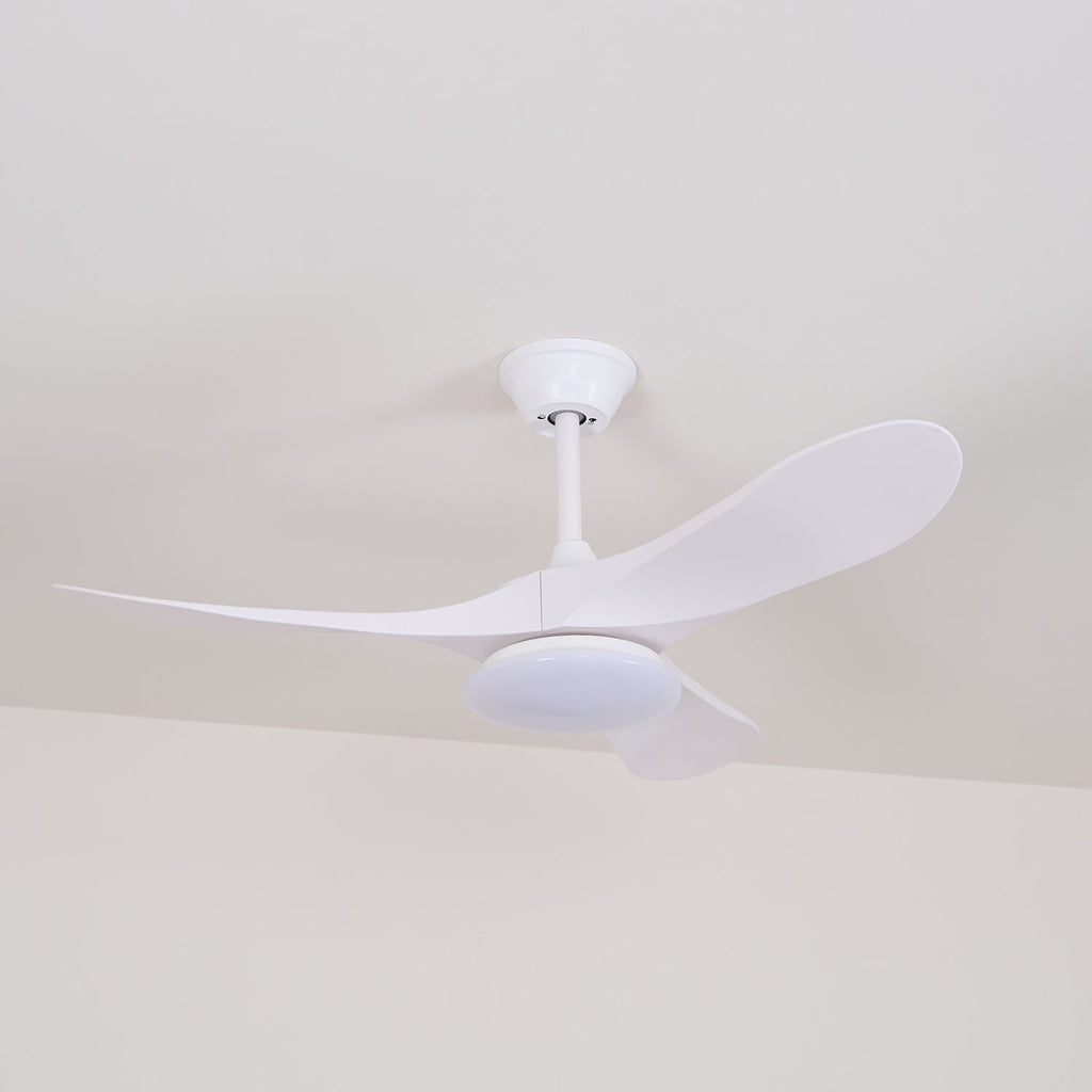 Takvifte med LED-belysning – moderne design med trestruktur og 6 hastigheter – Lamylie