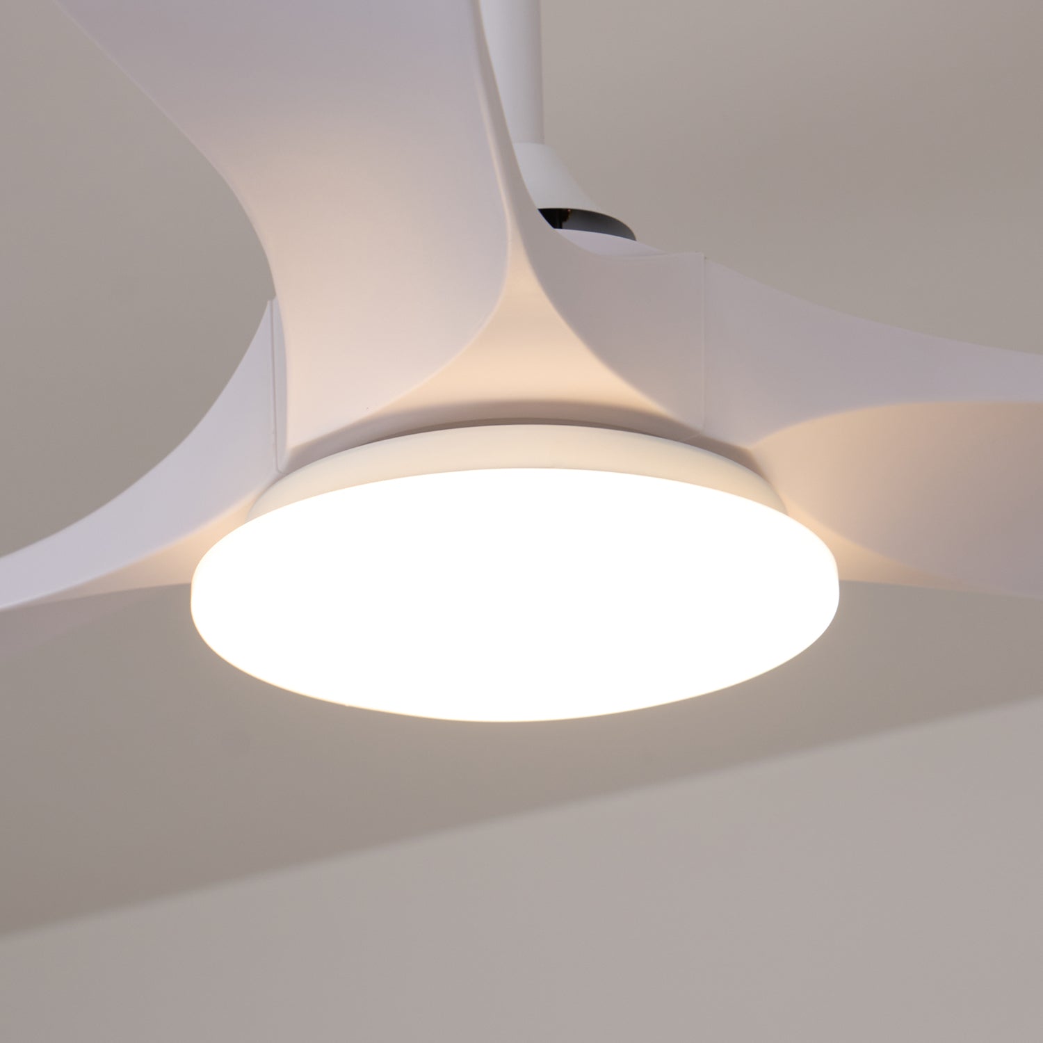 Takvifte med LED-belysning – moderne design med trestruktur og 6 hastigheter – Lamylie