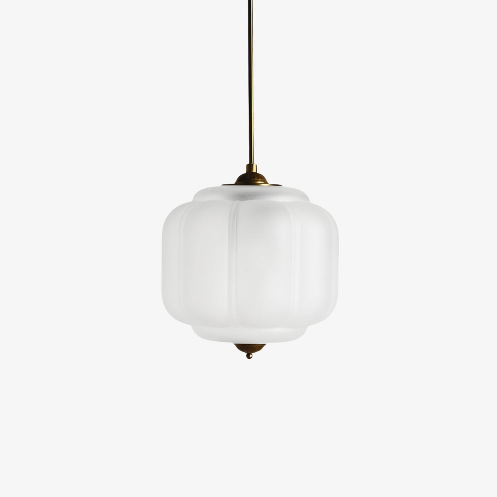 Vintage Milk Glass Pendant Lamp with Wavy Edge | Scandinavian Atmosphere Lighting for Kitchen and Bedroom - Lamylie