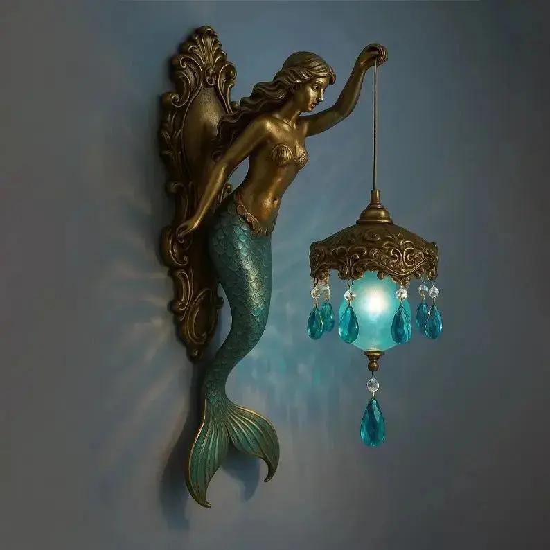 Baroque Style Mermaid Wall Lamp – Romantic Illumination for Your Home - Lamylie
