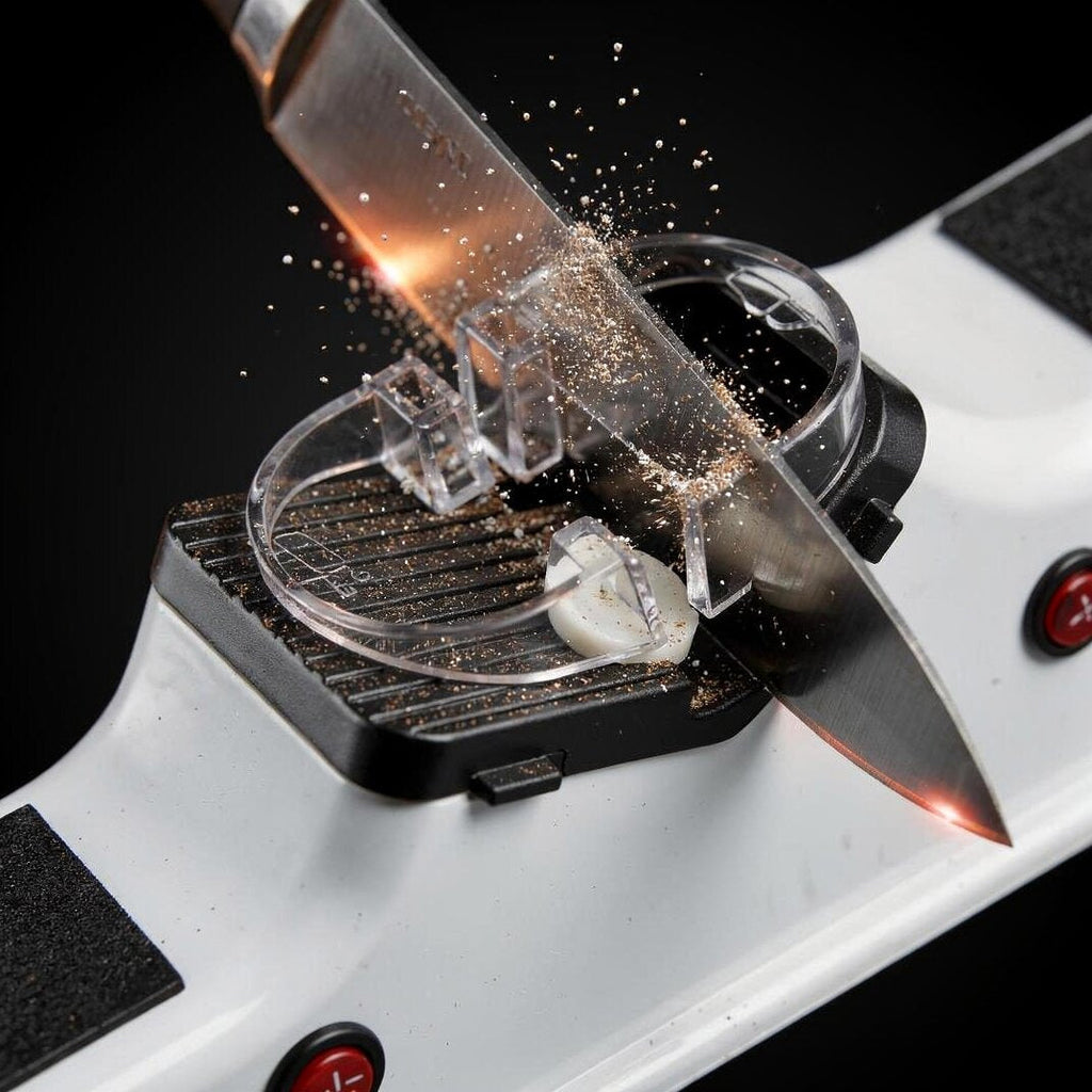 Knife Sharpener | Dual-Stage Honing | Secure Guide Slots | Enhanced Cutting Performance - Lamylie