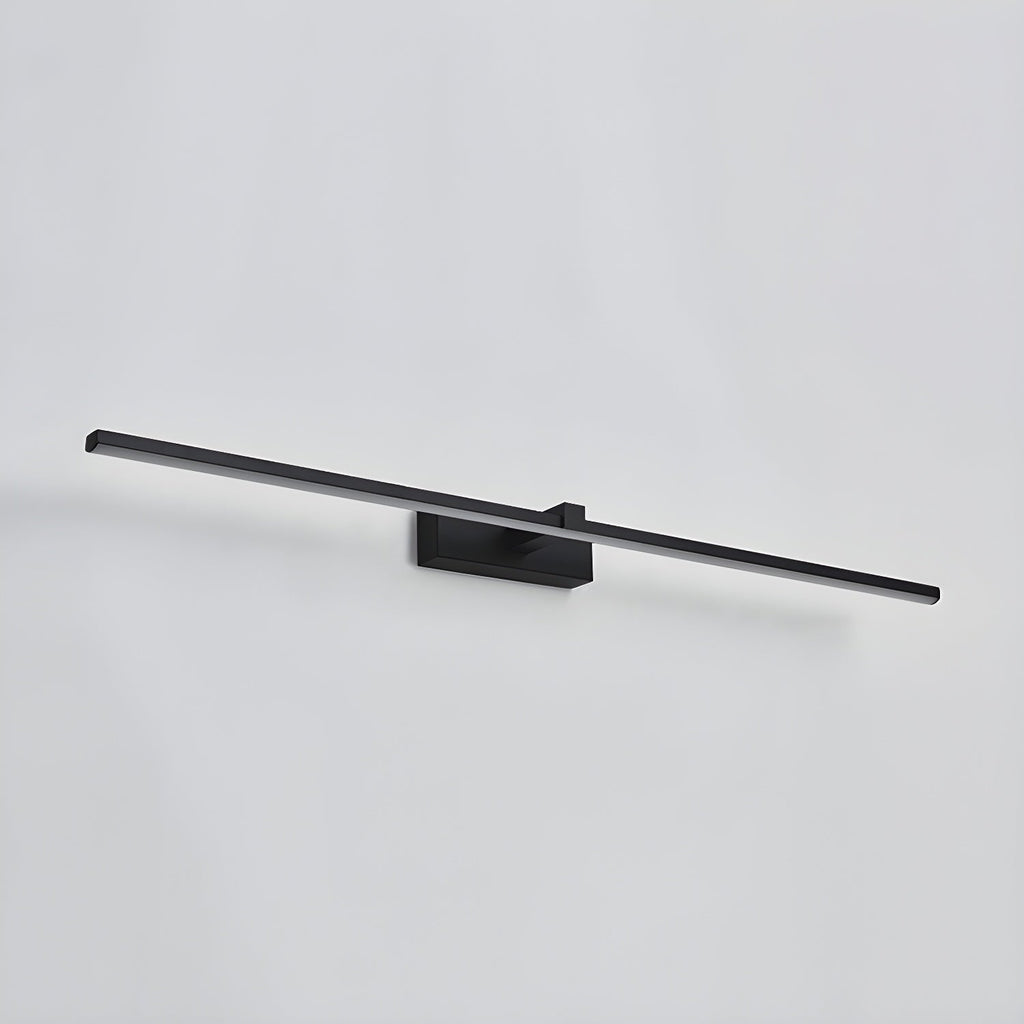 Linear Mirror Lighting Metal | Integrated LED Wall Lamp in Black | 3 Lengths - Lamylie