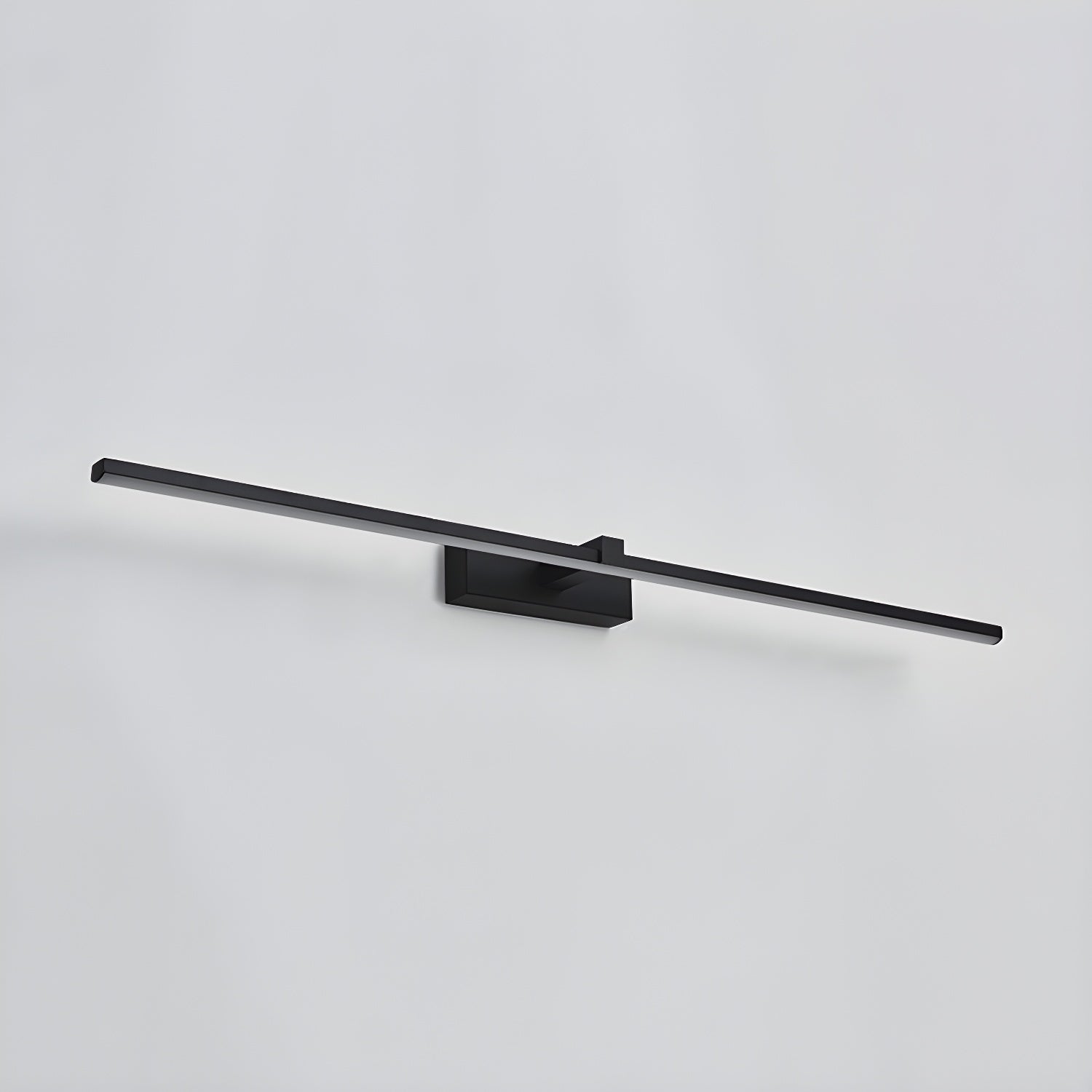Linear Mirror Lighting Metal | Integrated LED Wall Lamp in Black | 3 Lengths - Lamylie