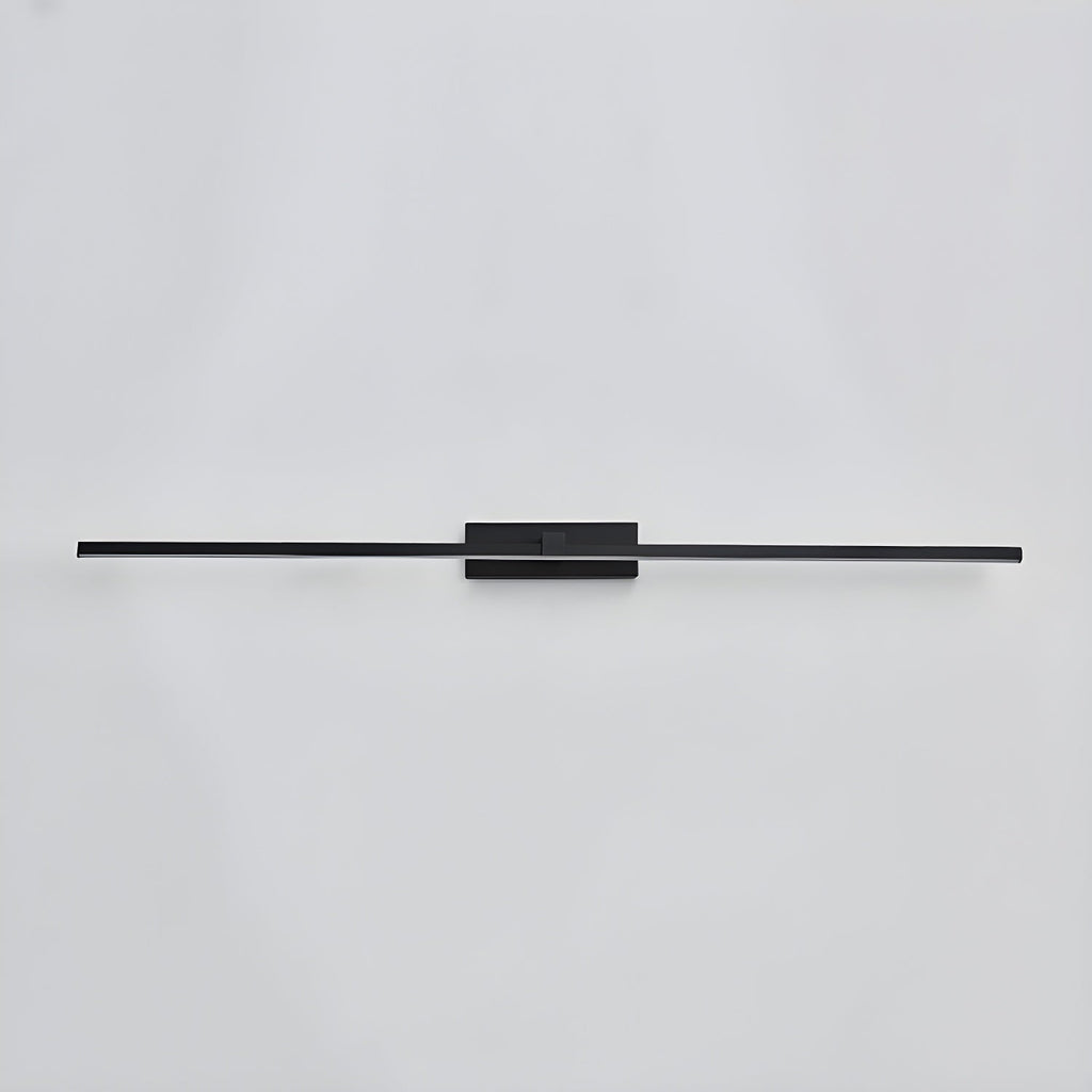 Linear Mirror Lighting Metal | Integrated LED Wall Lamp in Black | 3 Lengths - Lamylie