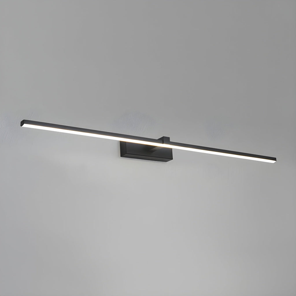 Linear Mirror Lighting Metal | Integrated LED Wall Lamp in Black | 3 Lengths - Lamylie