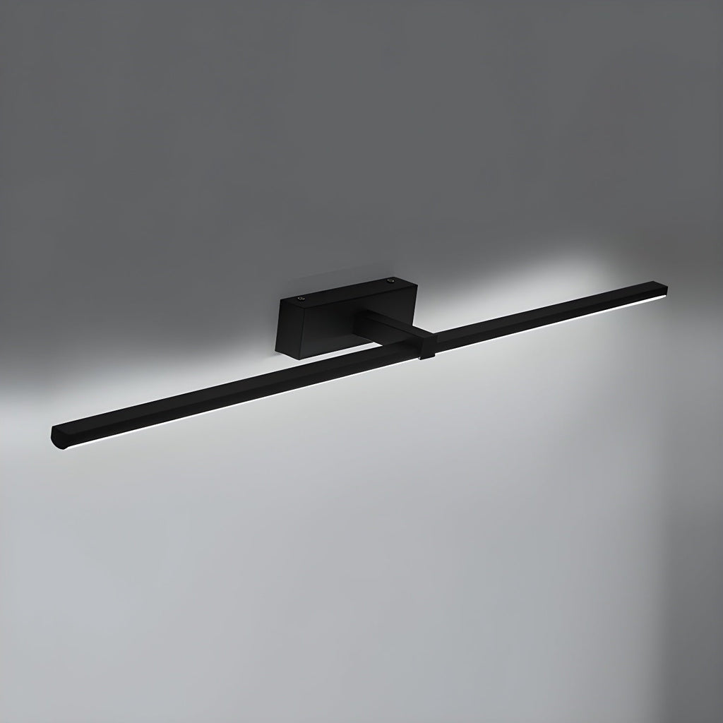 Linear Mirror Lighting Metal | Integrated LED Wall Lamp in Black | 3 Lengths - Lamylie