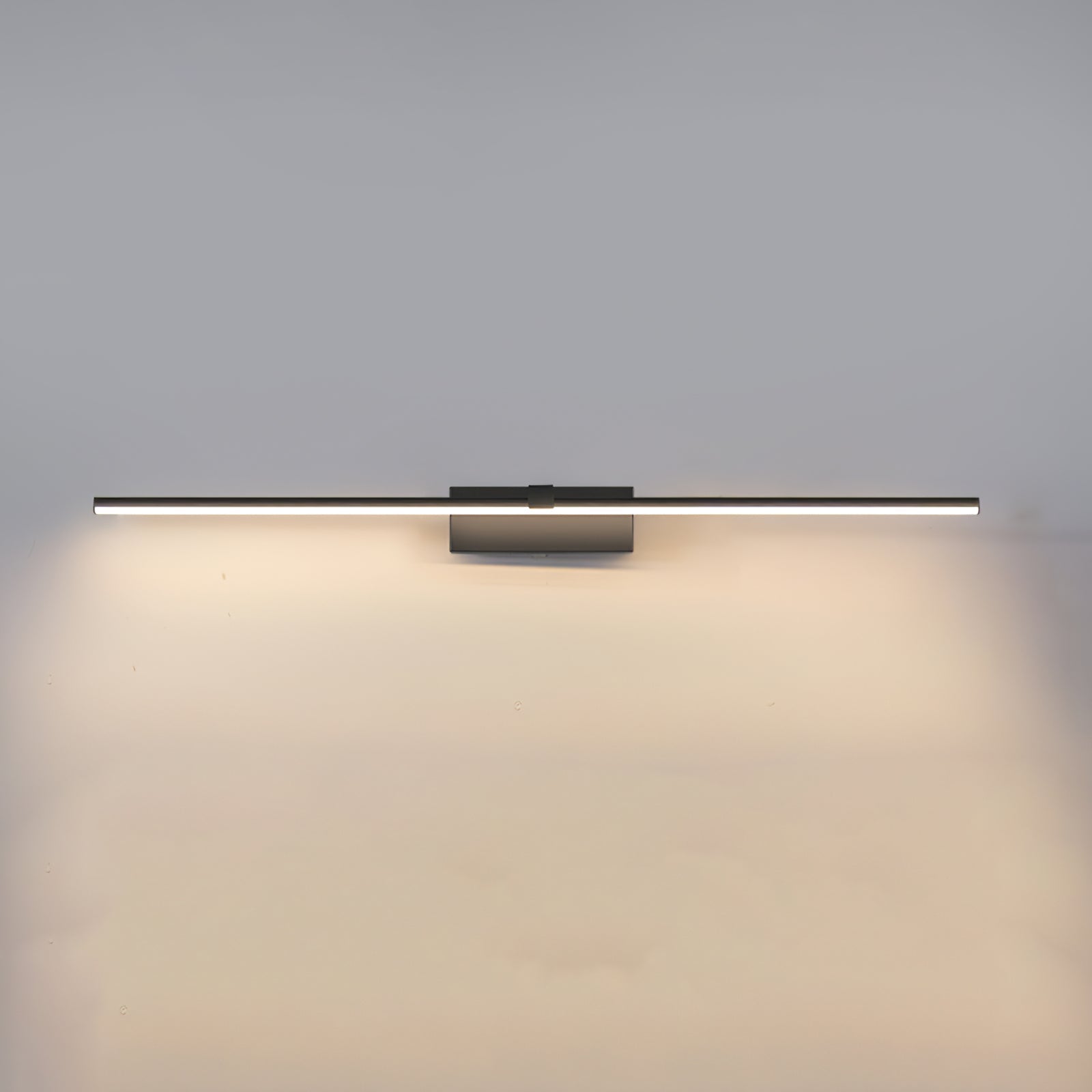 Linear Mirror Lighting Metal | Integrated LED Wall Lamp in Black | 3 Lengths - Lamylie