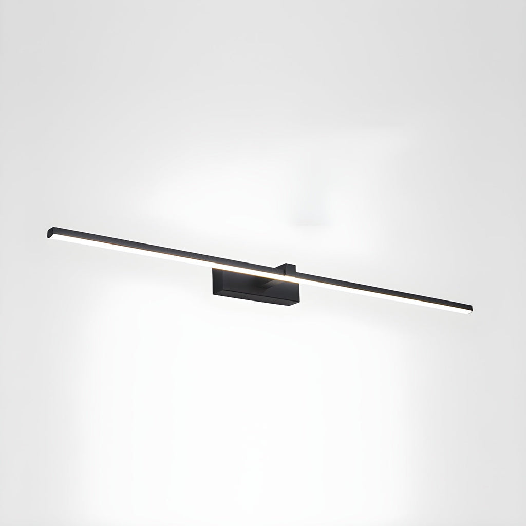 Linear Mirror Lighting Metal | Integrated LED Wall Lamp in Black | 3 Lengths - Lamylie