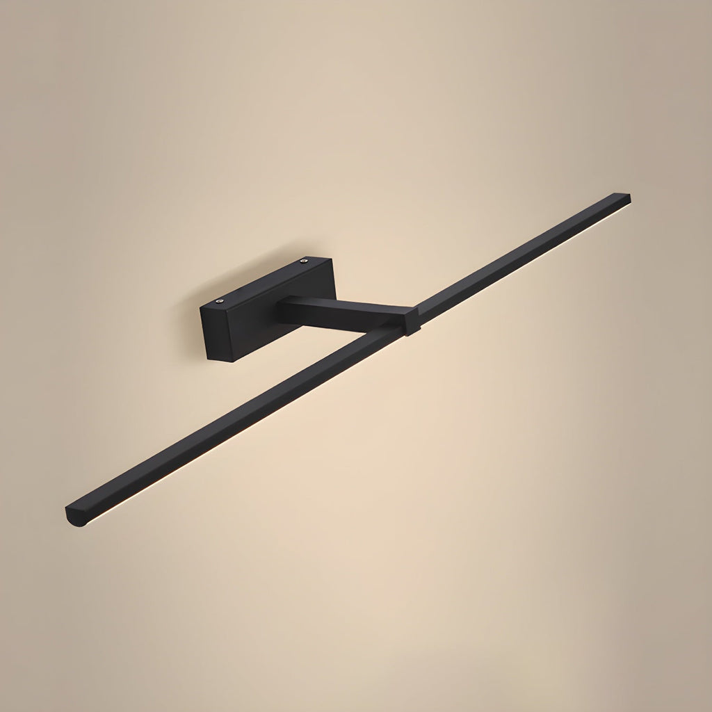Linear Mirror Lighting Metal | Integrated LED Wall Lamp in Black | 3 Lengths - Lamylie