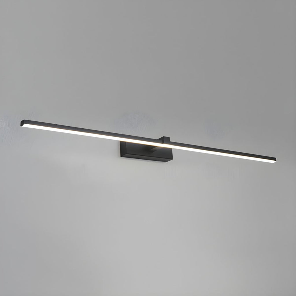 Linear Mirror Lighting Metal | Integrated LED Wall Lamp in Black | 3 Lengths - Lamylie