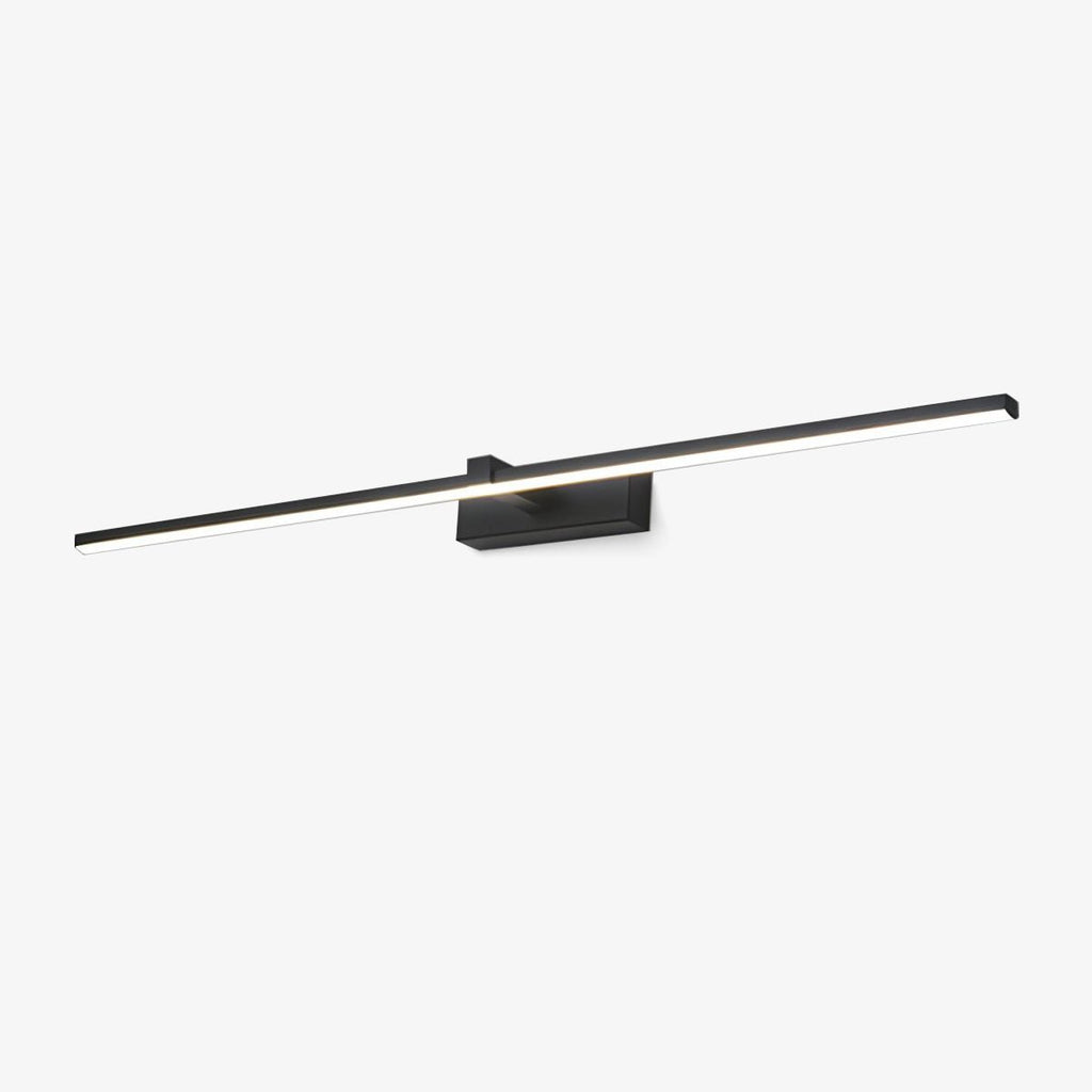Linear Mirror Lighting Metal | Integrated LED Wall Lamp in Black | 3 Lengths - Lamylie
