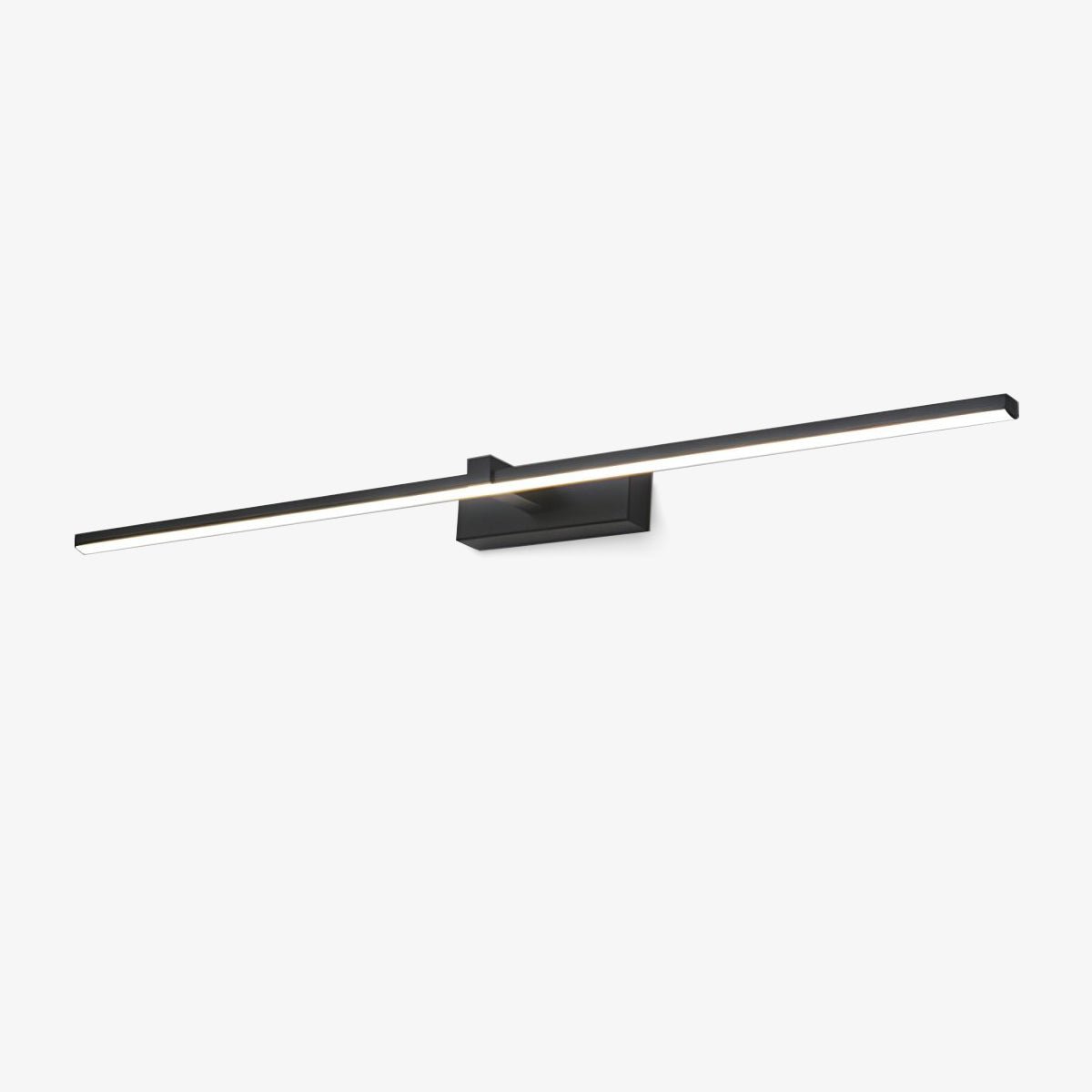 Linear Mirror Lighting Metal | Integrated LED Wall Lamp in Black | 3 Lengths - Lamylie