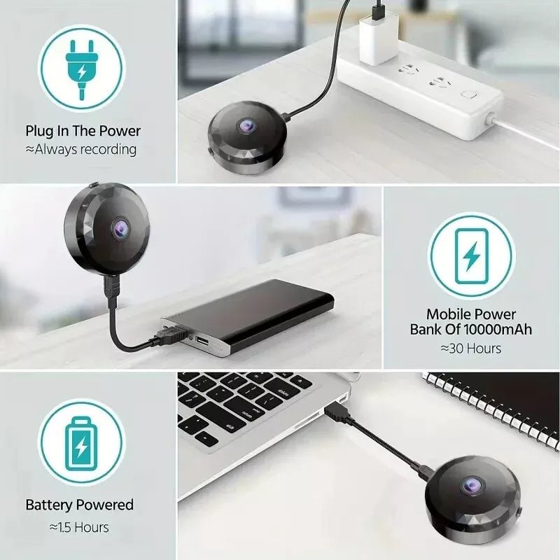 Mini WiFi Security Camera 1080P with Night Vision and Motion Alerts - Lamylie