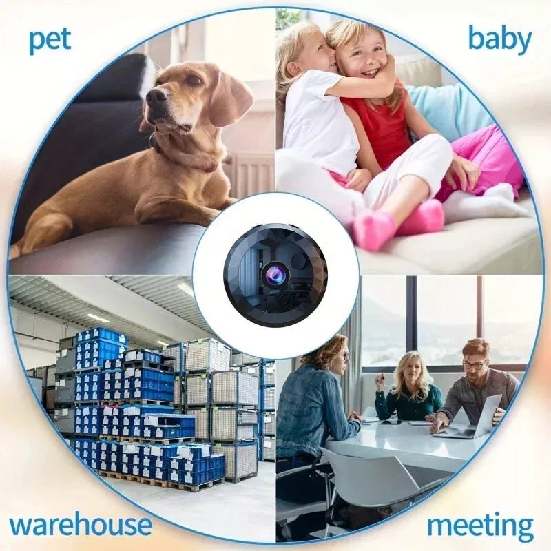 Mini WiFi Security Camera 1080P with Night Vision and Motion Alerts - Lamylie