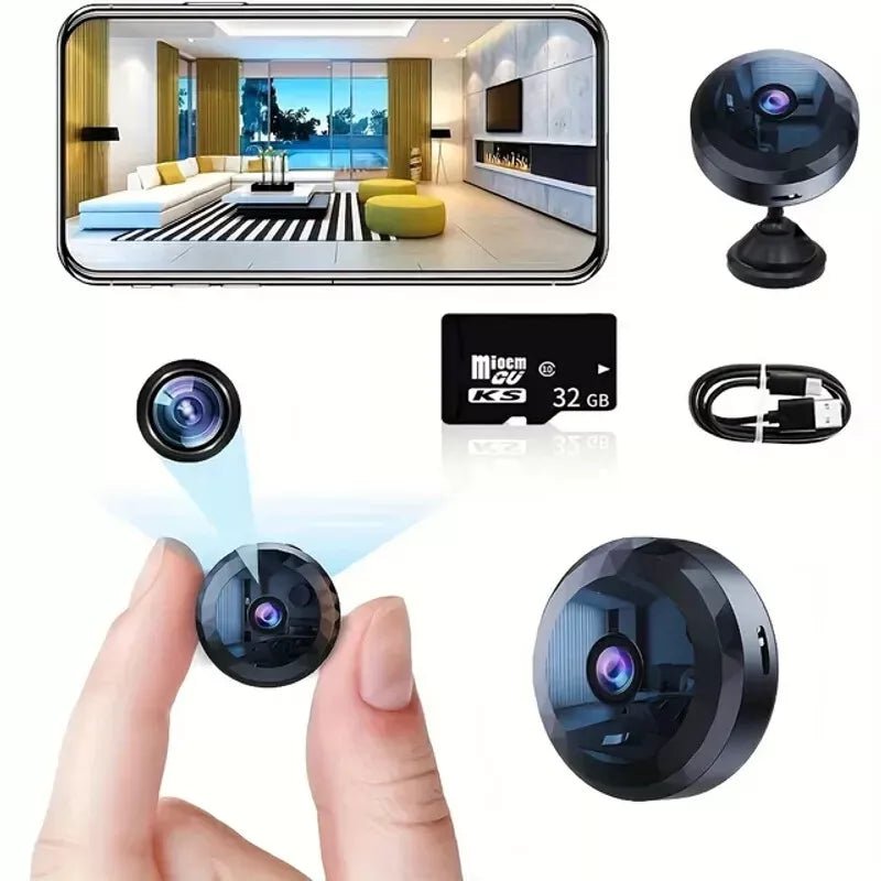 Mini WiFi Security Camera 1080P with Night Vision and Motion Alerts - Lamylie