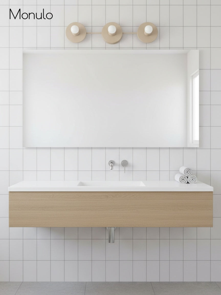 Minimalist Bathroom Lamp with Three Light Points - Available in Multiple Colors - Lamylie