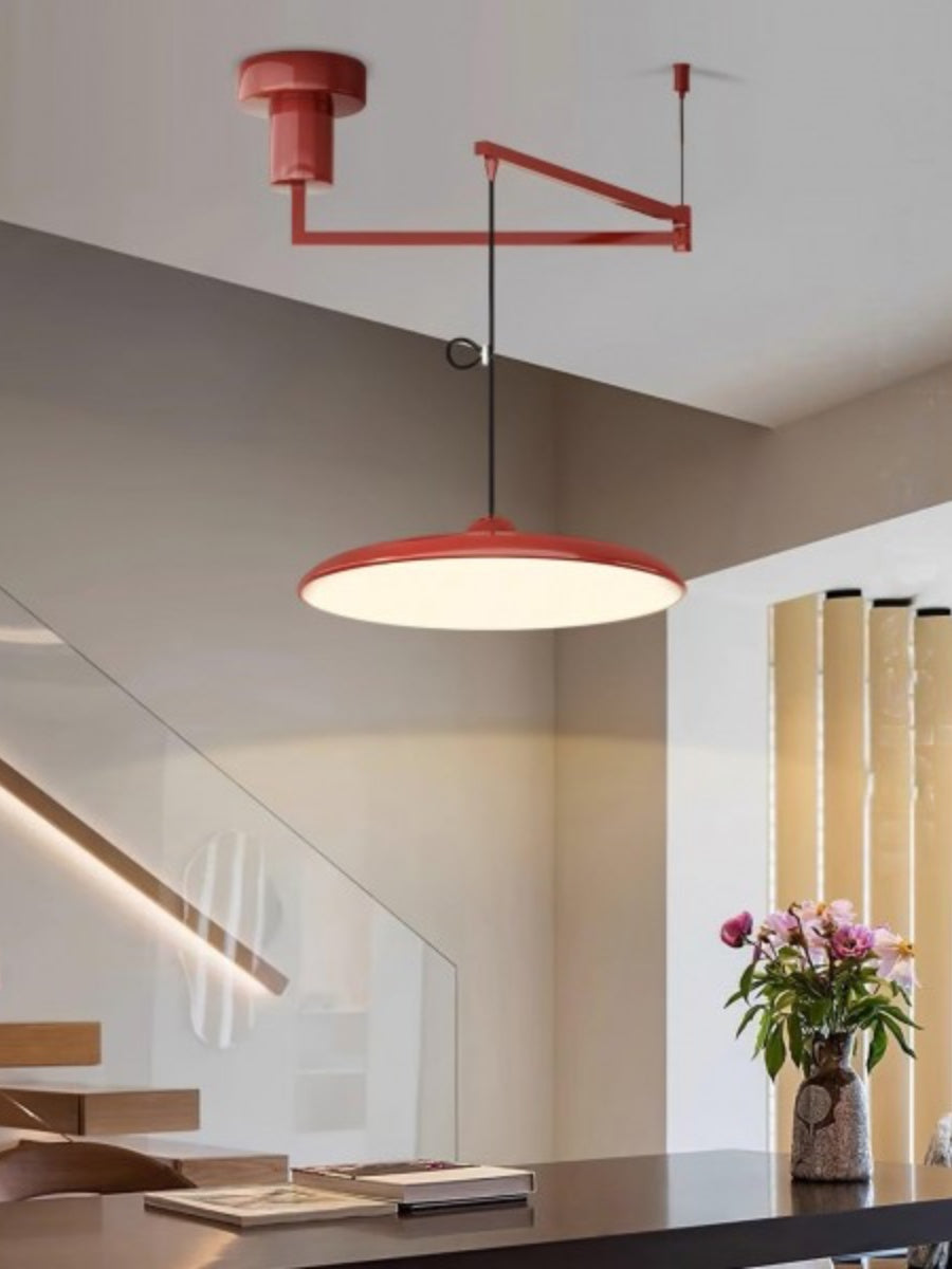 Adjustable Pendant Lamp with Swivel Arm | Minimalist Industrial Metal Lighting - Lamylie