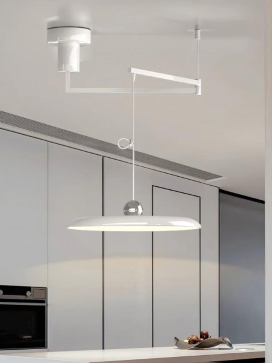 Adjustable Pendant Lamp with Swivel Arm | Minimalist Industrial Metal Lighting - Lamylie
