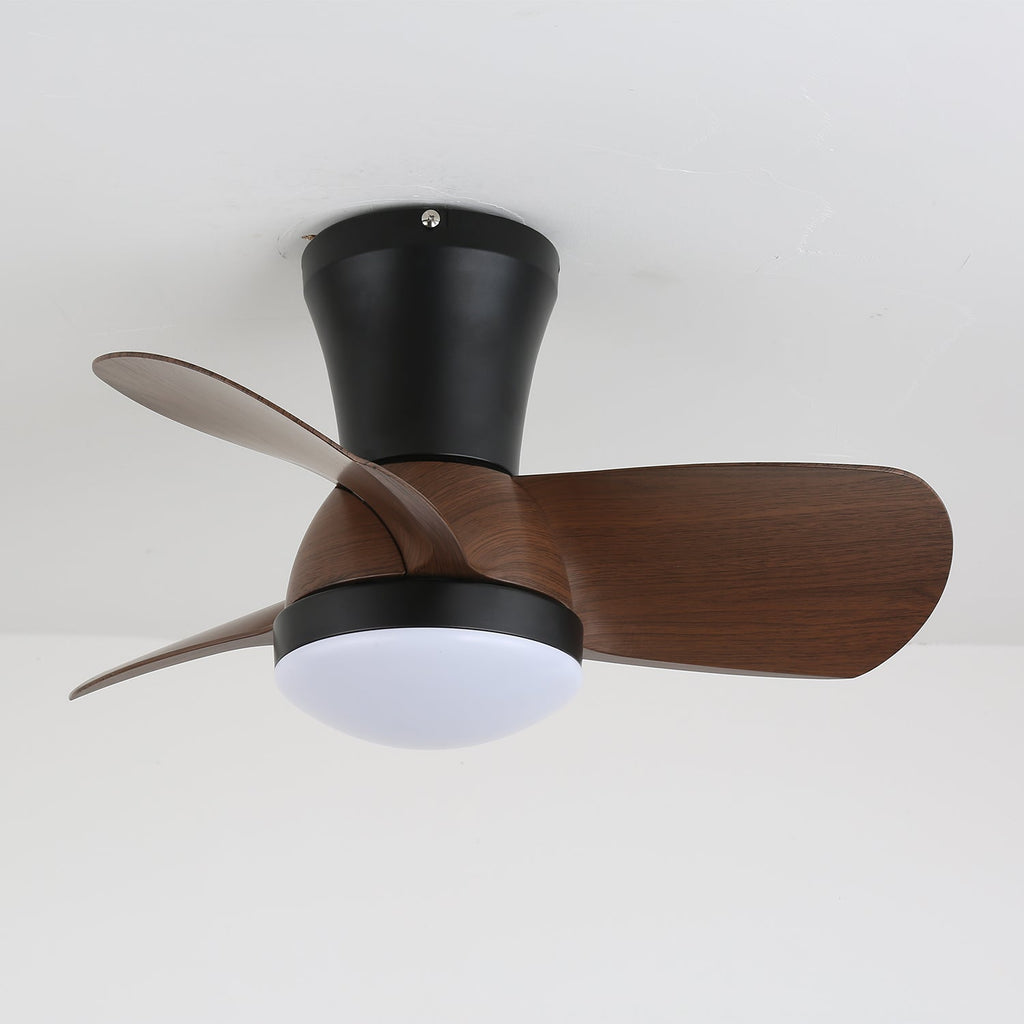 Ventilateur de plafond moderne avec éclairage en bois et blanc Ø61 cm | Ventilateur silencieux avec LED 24 W, 6 vitesses et télécommande pour salon, chambre ou bureau – Lamylie