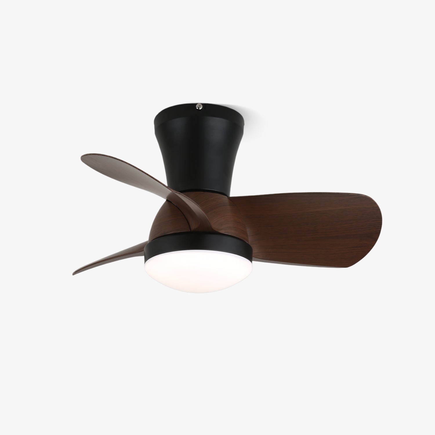 Ventilateur de plafond moderne avec éclairage en bois et blanc Ø61 cm | Ventilateur silencieux avec LED 24 W, 6 vitesses et télécommande pour salon, chambre ou bureau – Lamylie