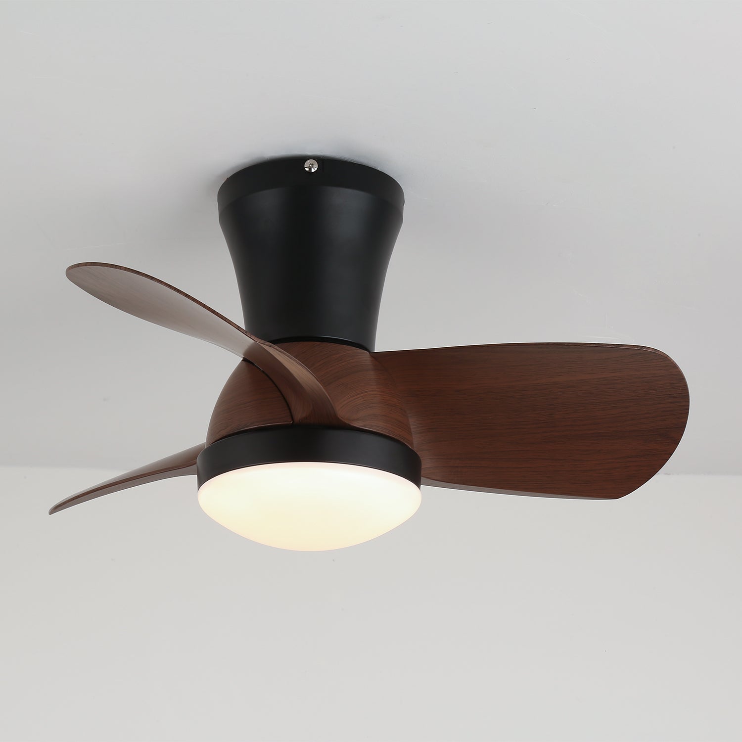 Ventilateur de plafond moderne avec éclairage en bois et blanc Ø61 cm | Ventilateur silencieux avec LED 24 W, 6 vitesses et télécommande pour salon, chambre ou bureau – Lamylie