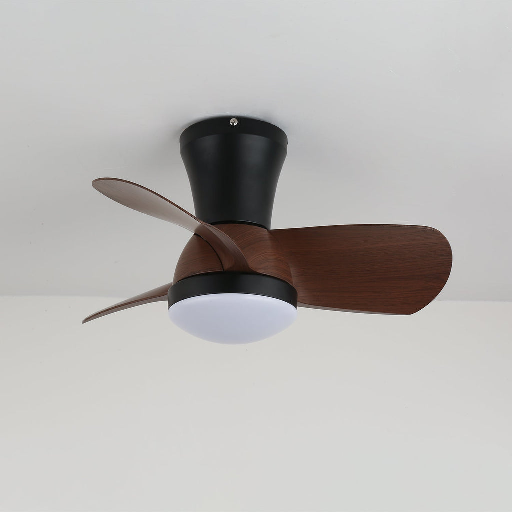 Ventilateur de plafond moderne avec éclairage en bois et blanc Ø61 cm | Ventilateur silencieux avec LED 24 W, 6 vitesses et télécommande pour salon, chambre ou bureau – Lamylie