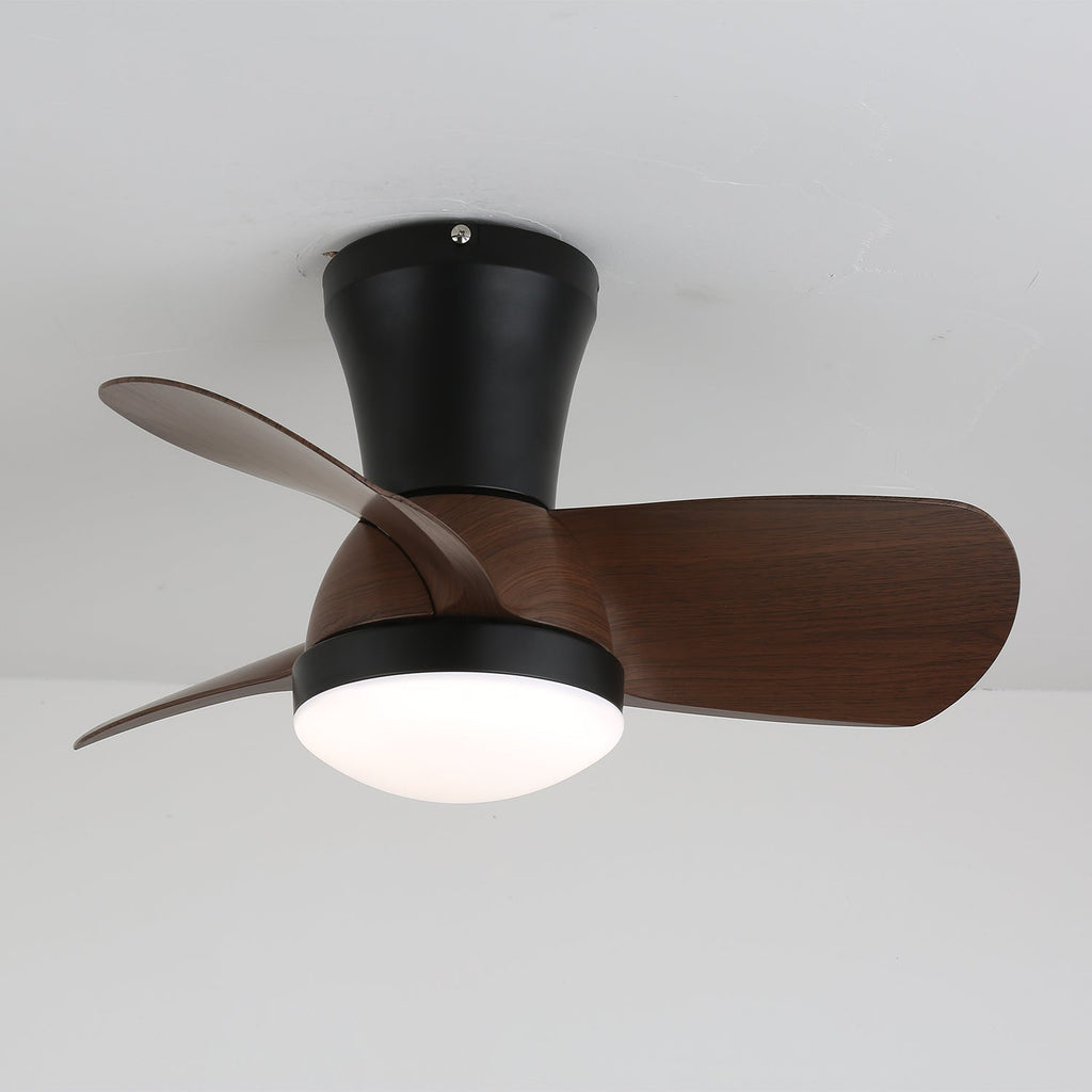 Ventilateur de plafond moderne avec éclairage en bois et blanc Ø61 cm | Ventilateur silencieux avec LED 24 W, 6 vitesses et télécommande pour salon, chambre ou bureau – Lamylie