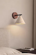Travertin Wandleuchte konisches Design Minimalistische Akzentbeleuchtung Schlafzimmer Wohnzimmer - Lamylie