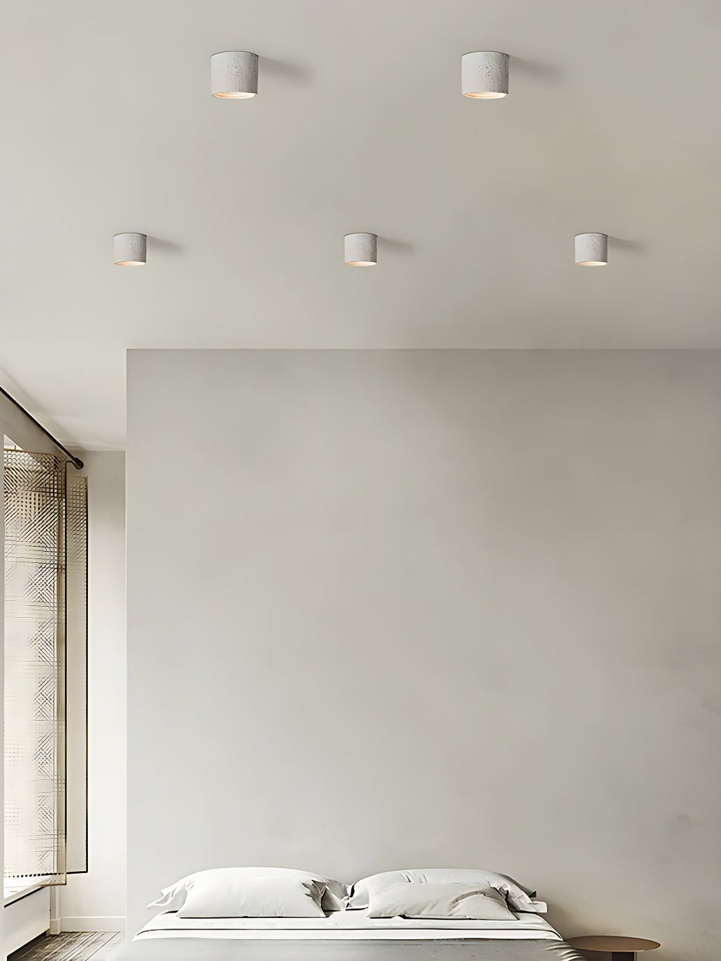 Cylindrical Travertine Ceiling Lamp | LED Lighting for Modern Interiors - Lamylie