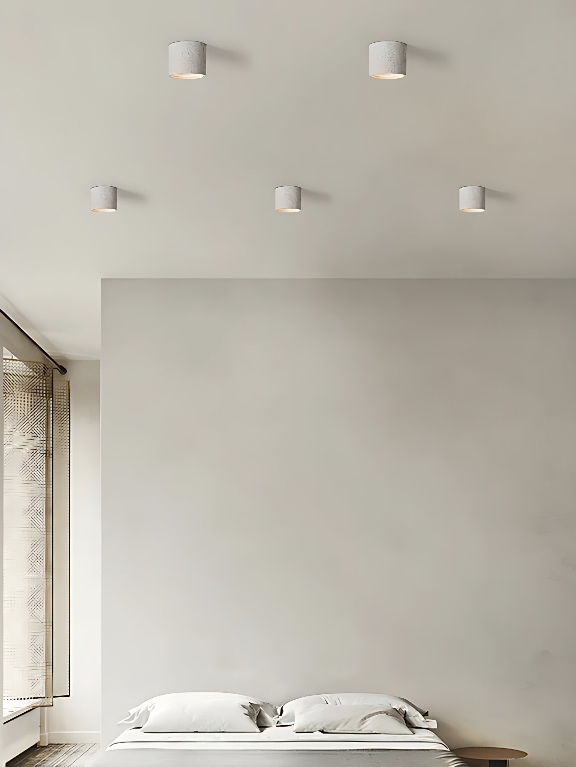Cylindrical Travertine Ceiling Lamp | LED Lighting for Modern Interiors - Lamylie