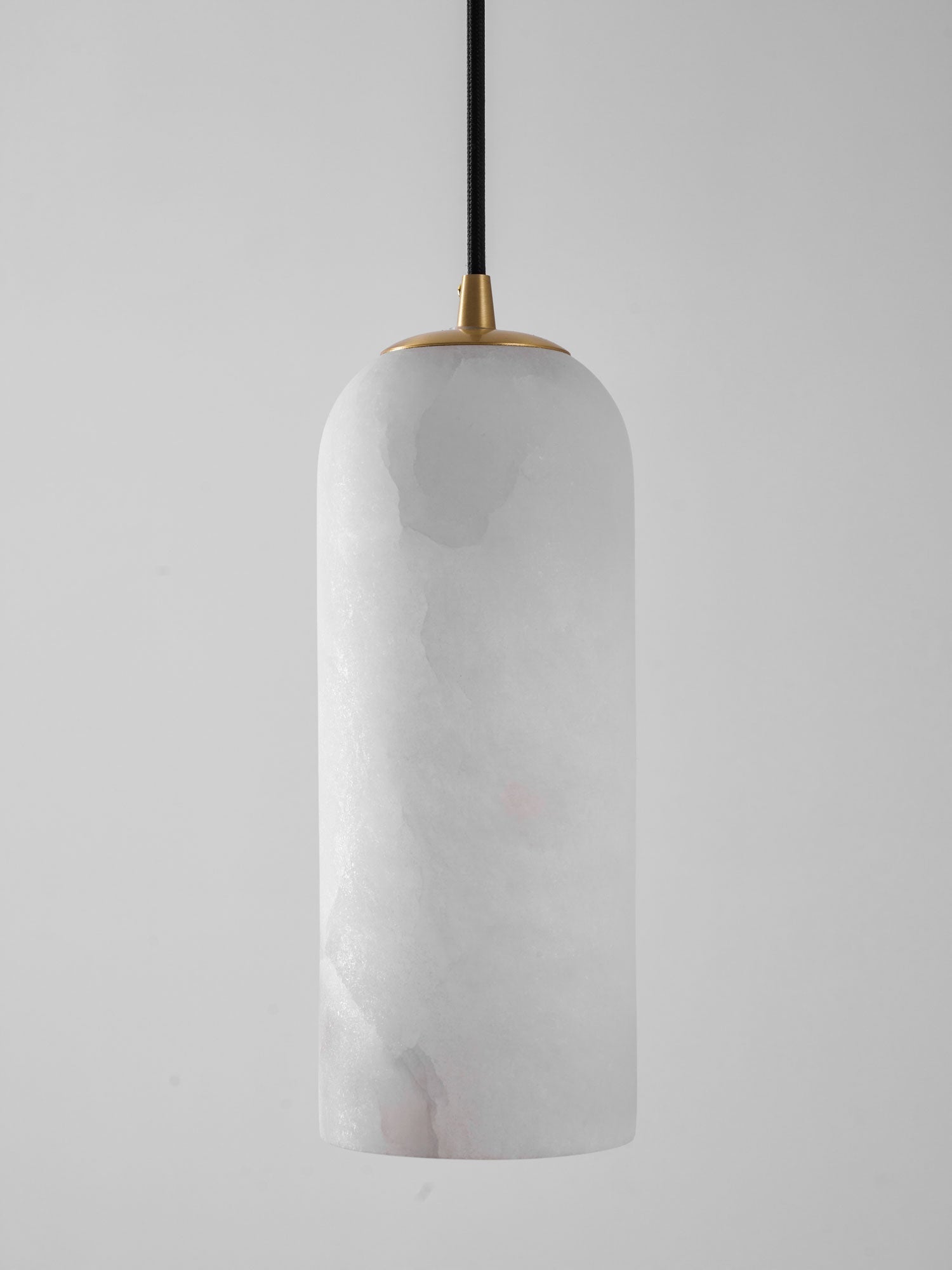Alabaster Pendant Lamp with Braided Cord | Natural Stone Lighting from Single Light to 21-Light Cluster | Mid-Century Modern Style Dining Room Pendant Lamp with E12/E14 Fitting - Lamylie