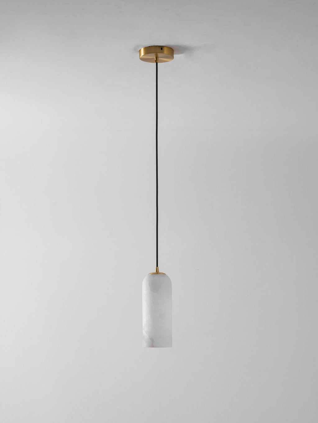 Alabaster Pendant Lamp with Braided Cord | Natural Stone Lighting from Single Light to 21-Light Cluster | Mid-Century Modern Style Dining Room Pendant Lamp with E12/E14 Fitting - Lamylie