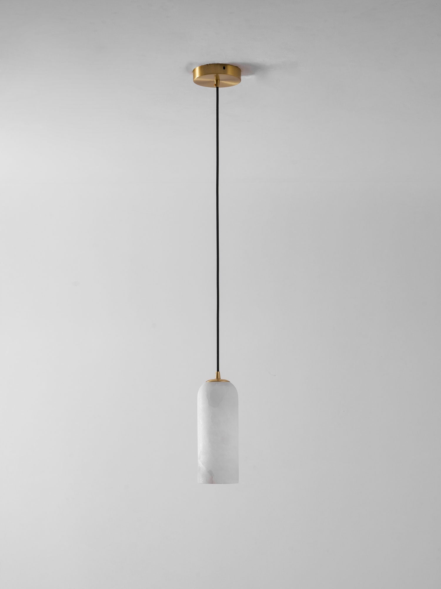Alabaster Pendant Lamp with Braided Cord | Natural Stone Lighting from Single Light to 21-Light Cluster | Mid-Century Modern Style Dining Room Pendant Lamp with E12/E14 Fitting - Lamylie