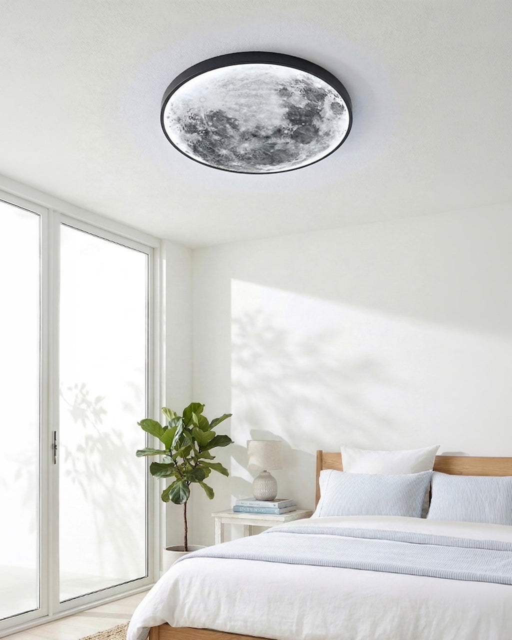 Moon Wall Lamp | Textured Globe with Ambient Lighting in 6 Sizes - Lamylie