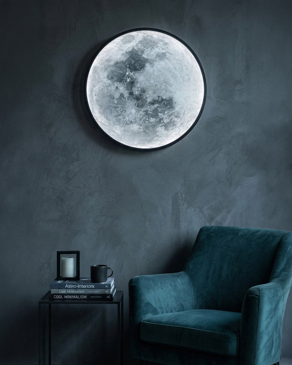 Moon Wall Lamp | Textured Globe with Ambient Lighting in 6 Sizes - Lamylie